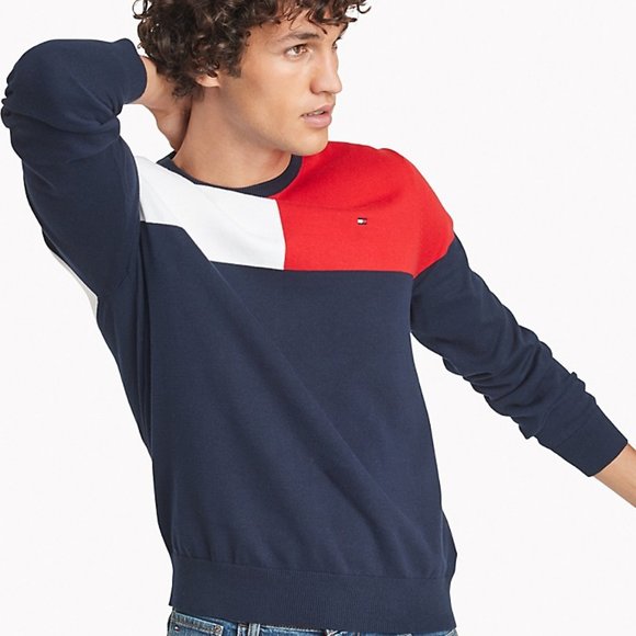 Tommy Hilfiger 78D9008 416 Flag Sweater NWT - Picture 1 of 3